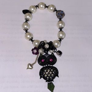 Betsy Johnson owl bracelet